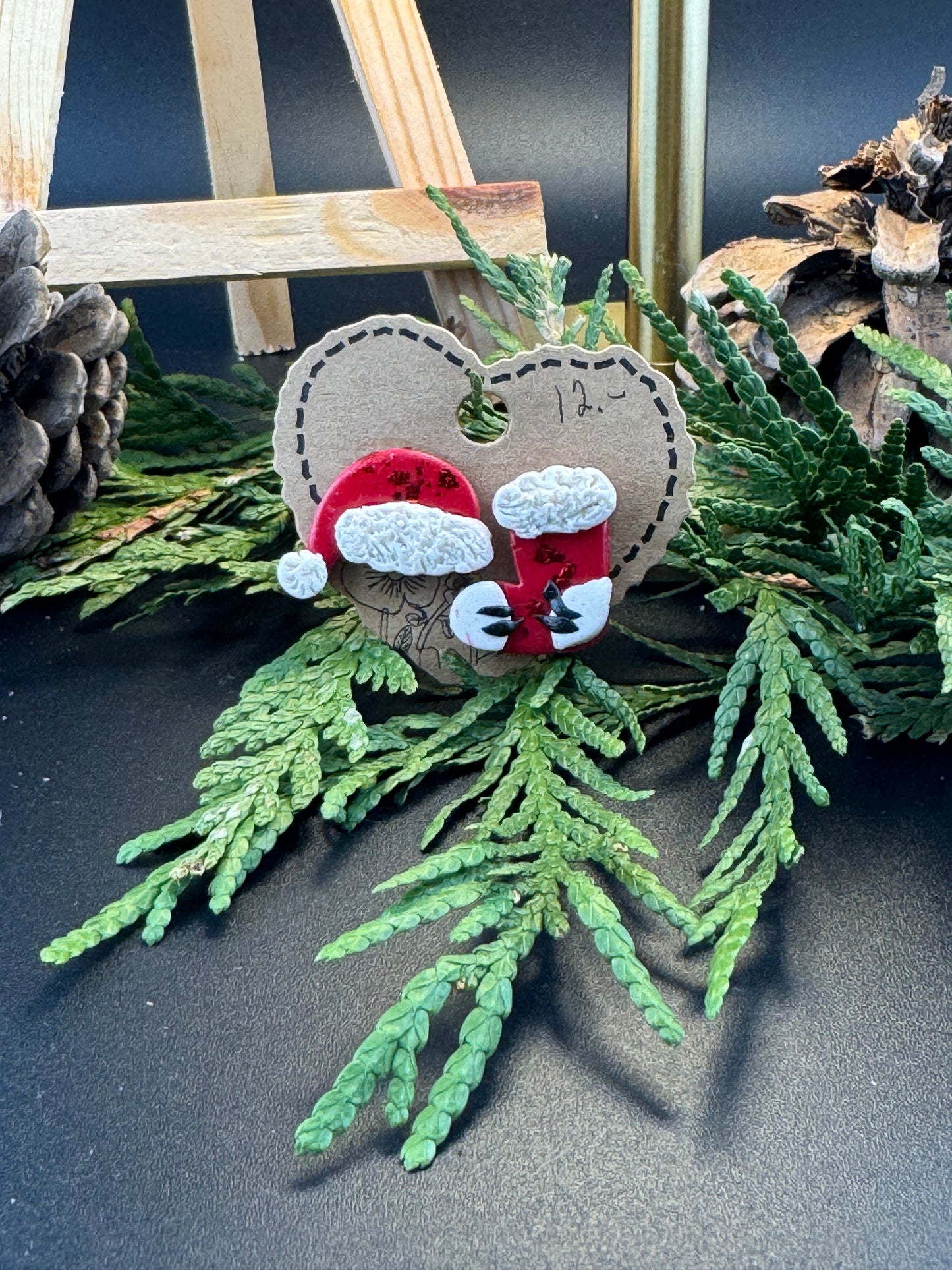 Santa's Hat and Stockings Stud Earrings
