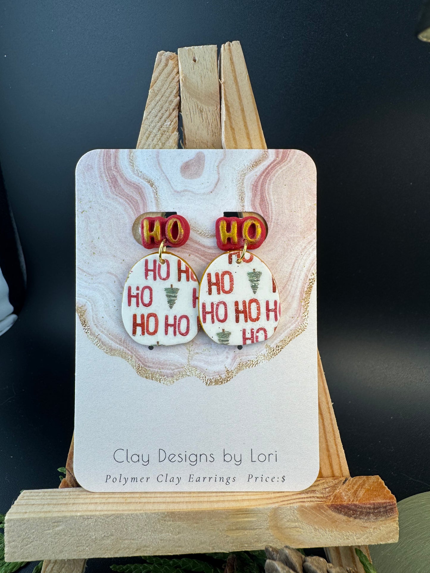 Ho, Ho, Ho Transfer Dangle in Reds and Greens