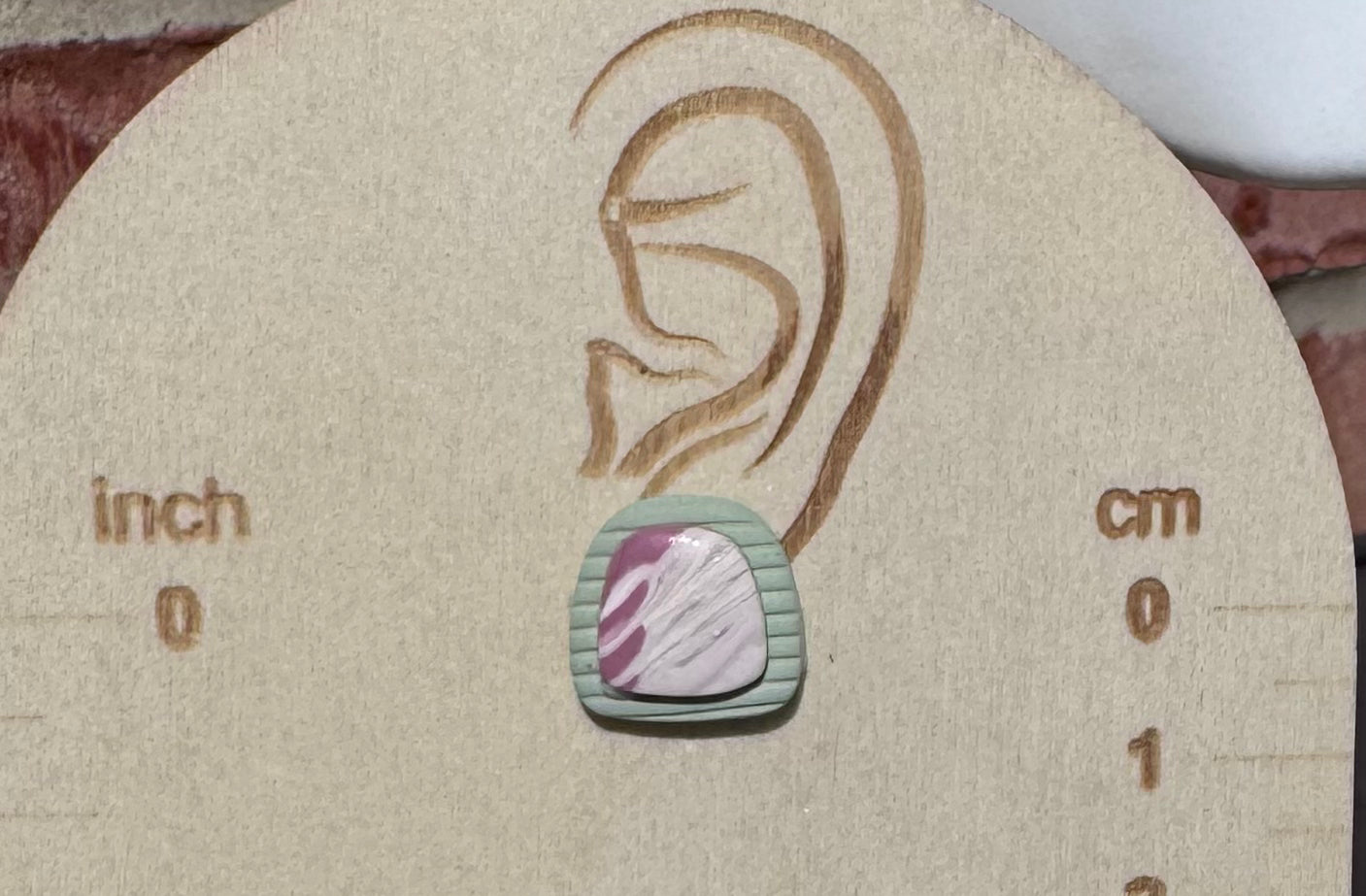 Mini Blossom Dusty Rose Marble Studs