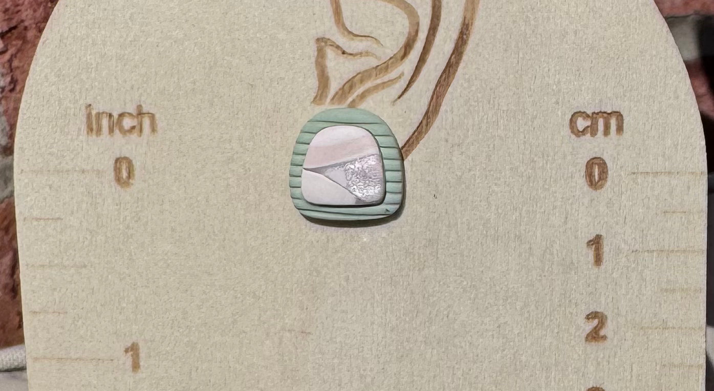 Mini Blossom Taupe Marbled Studs