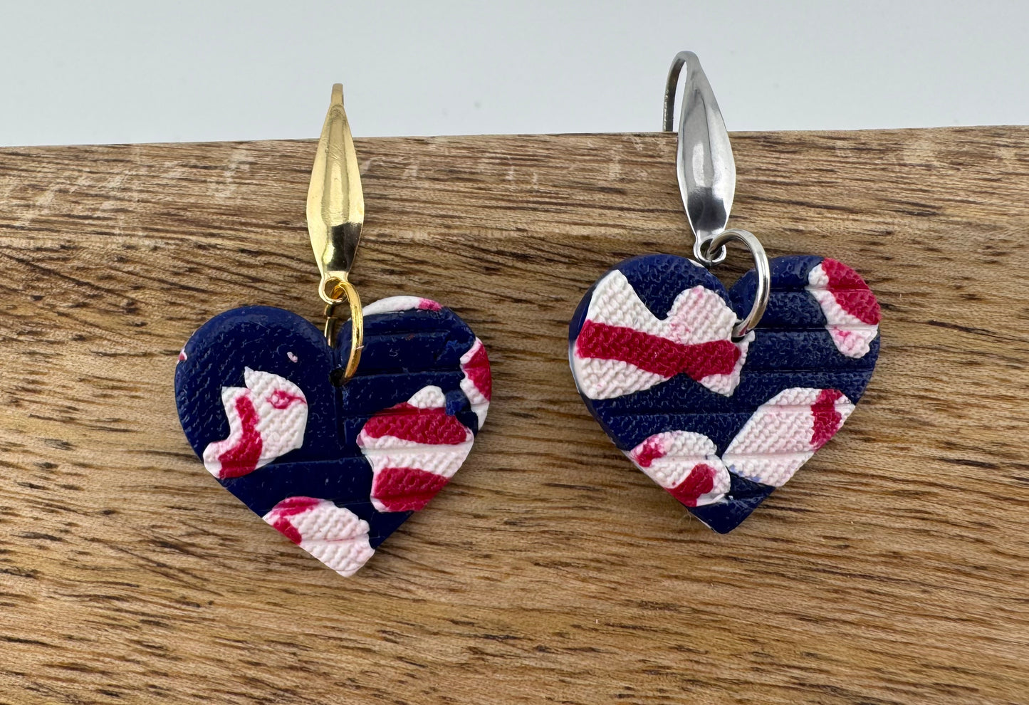 Patriotic Heart Earrings