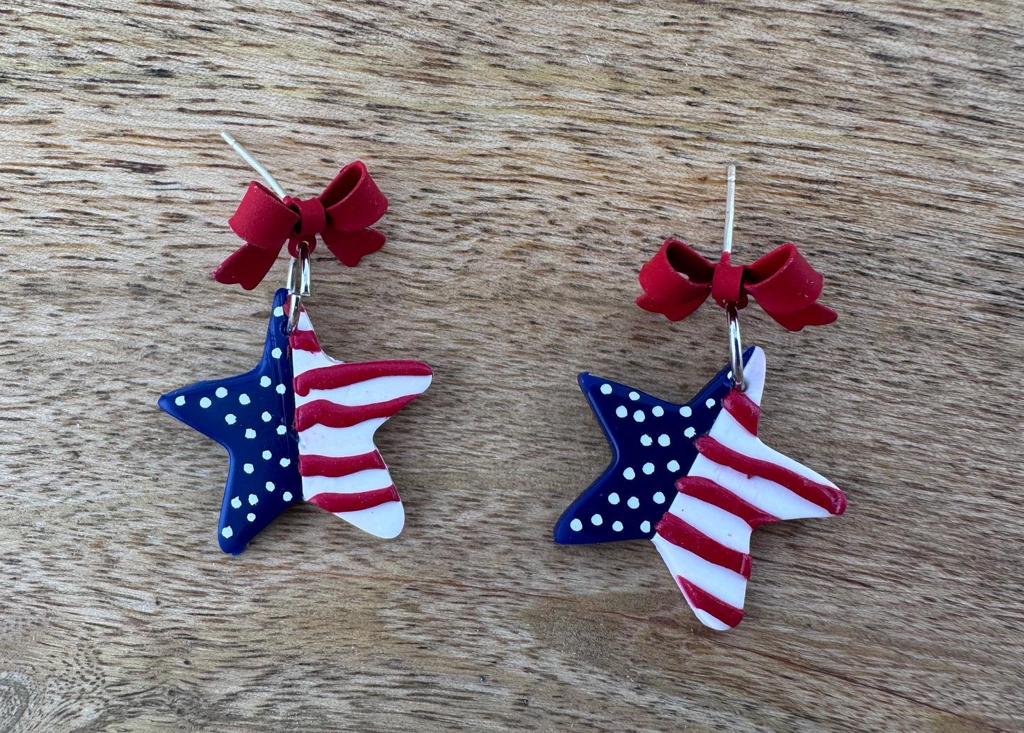 All-American Star Bow Earrings