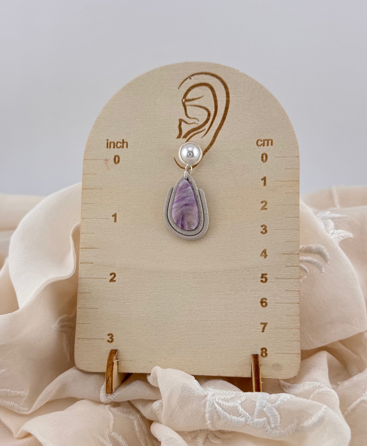 Amethyst Series- Amethyst Pearl Drop Earrings