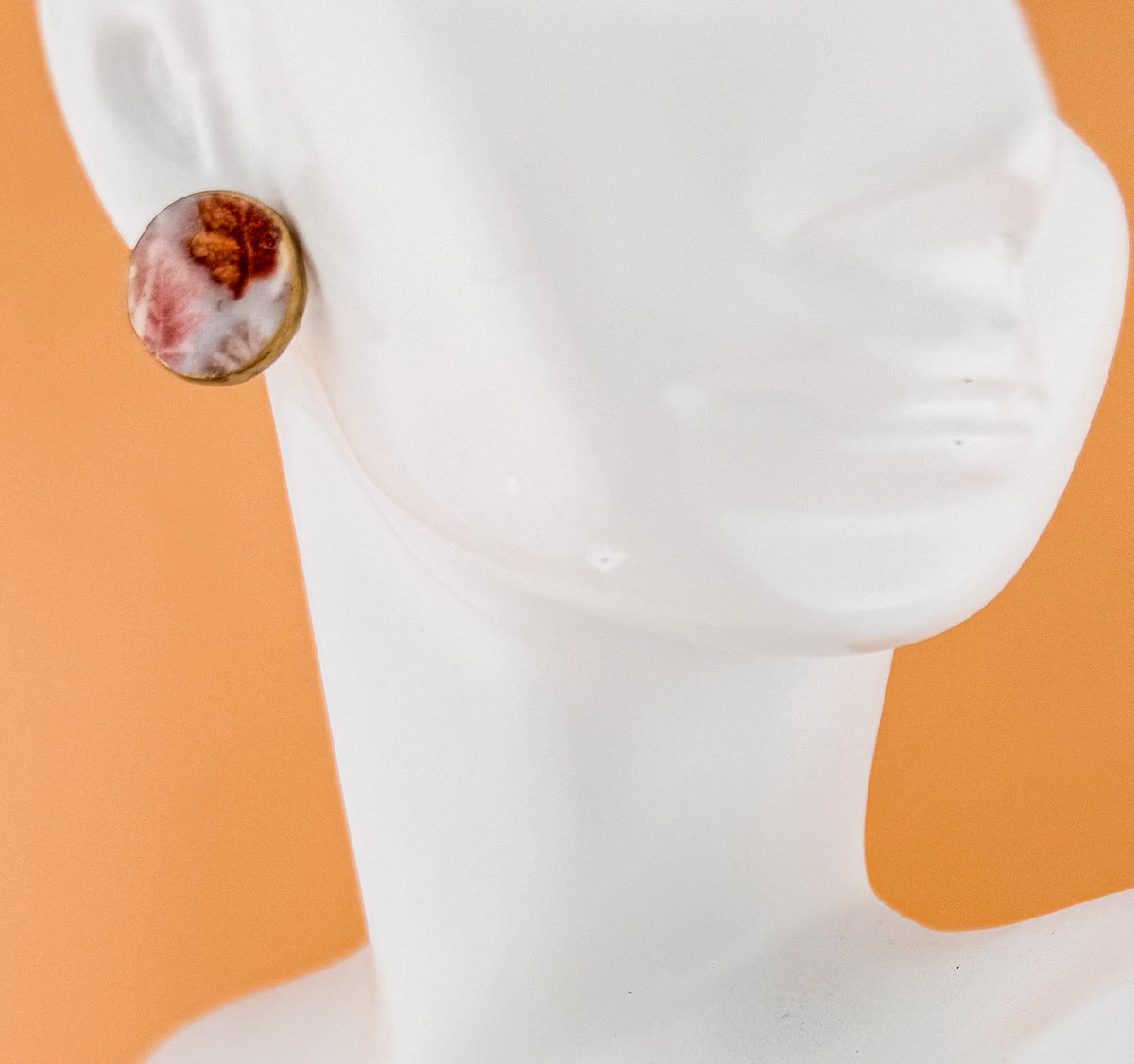 Embroidered Autumn Leaf studs