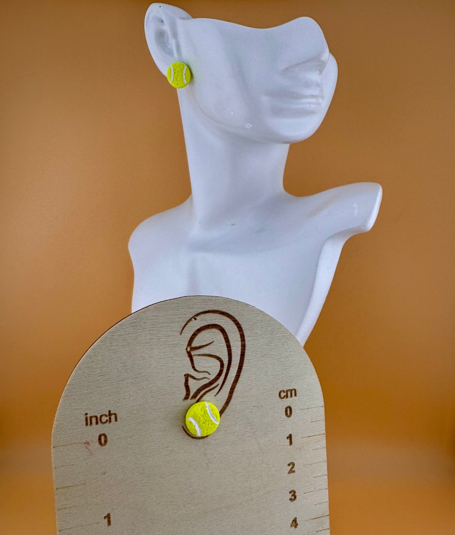 Tennis ball Stud Earrings