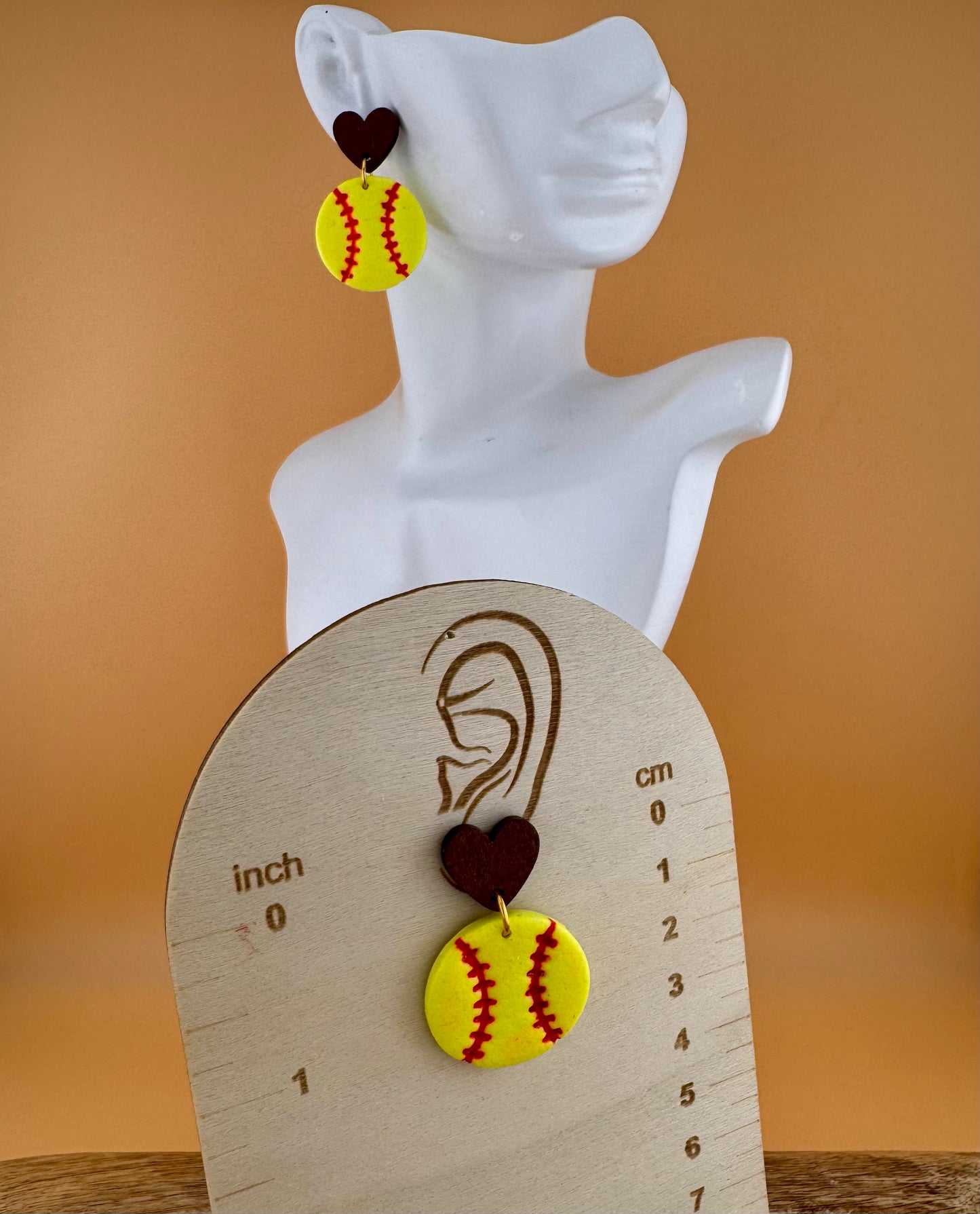 I ♥️ Softball dangle earrings
