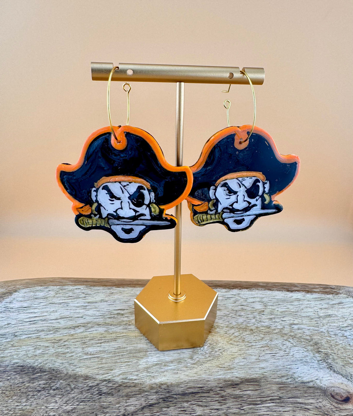 Wheelersburg Pirate Earrings I Clay Designs by Lori