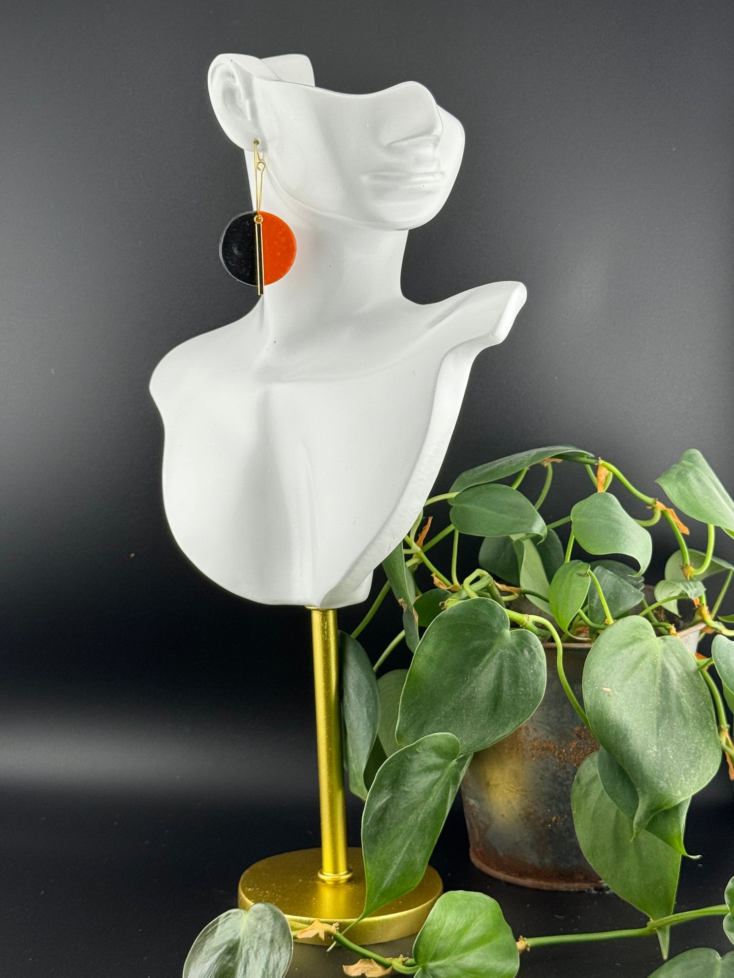 Orange and Black Hoop