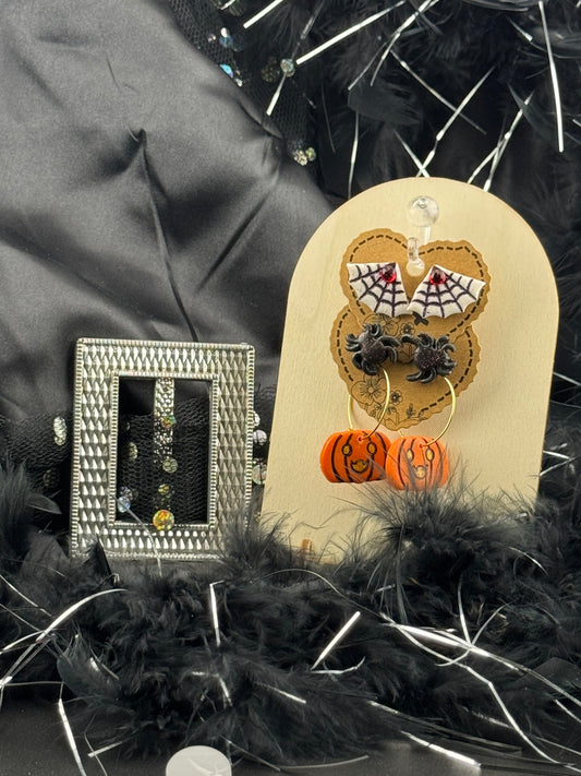 Halloween Trio: Spider's, Web's, and Pumpkins