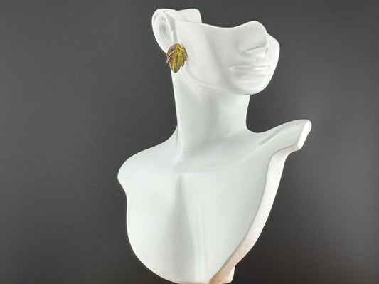 Turning Leaves Marbled Leaf Studs