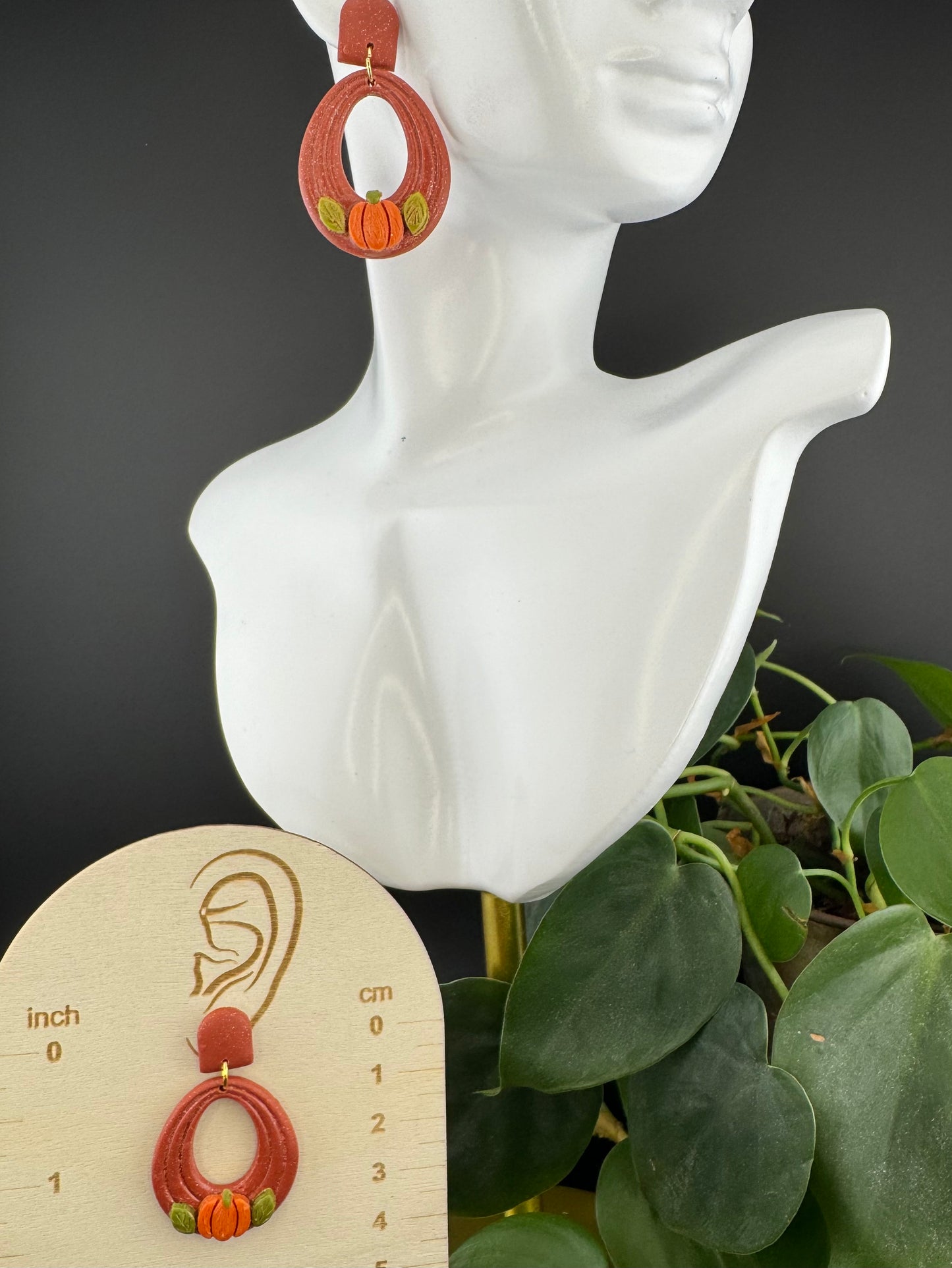 Fall Inspired Earrings with Pumpkin motif