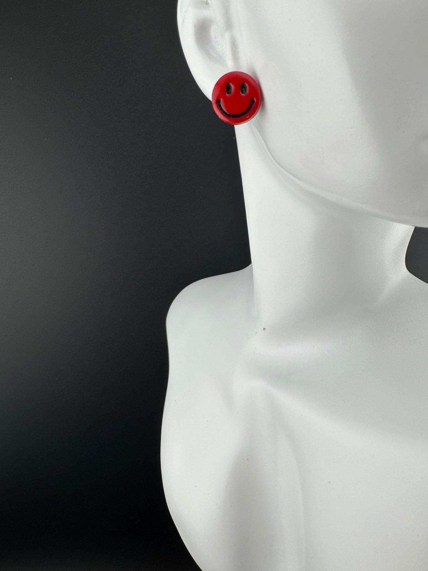 School Spirit Smiley face stud( Comes in Several Colors)