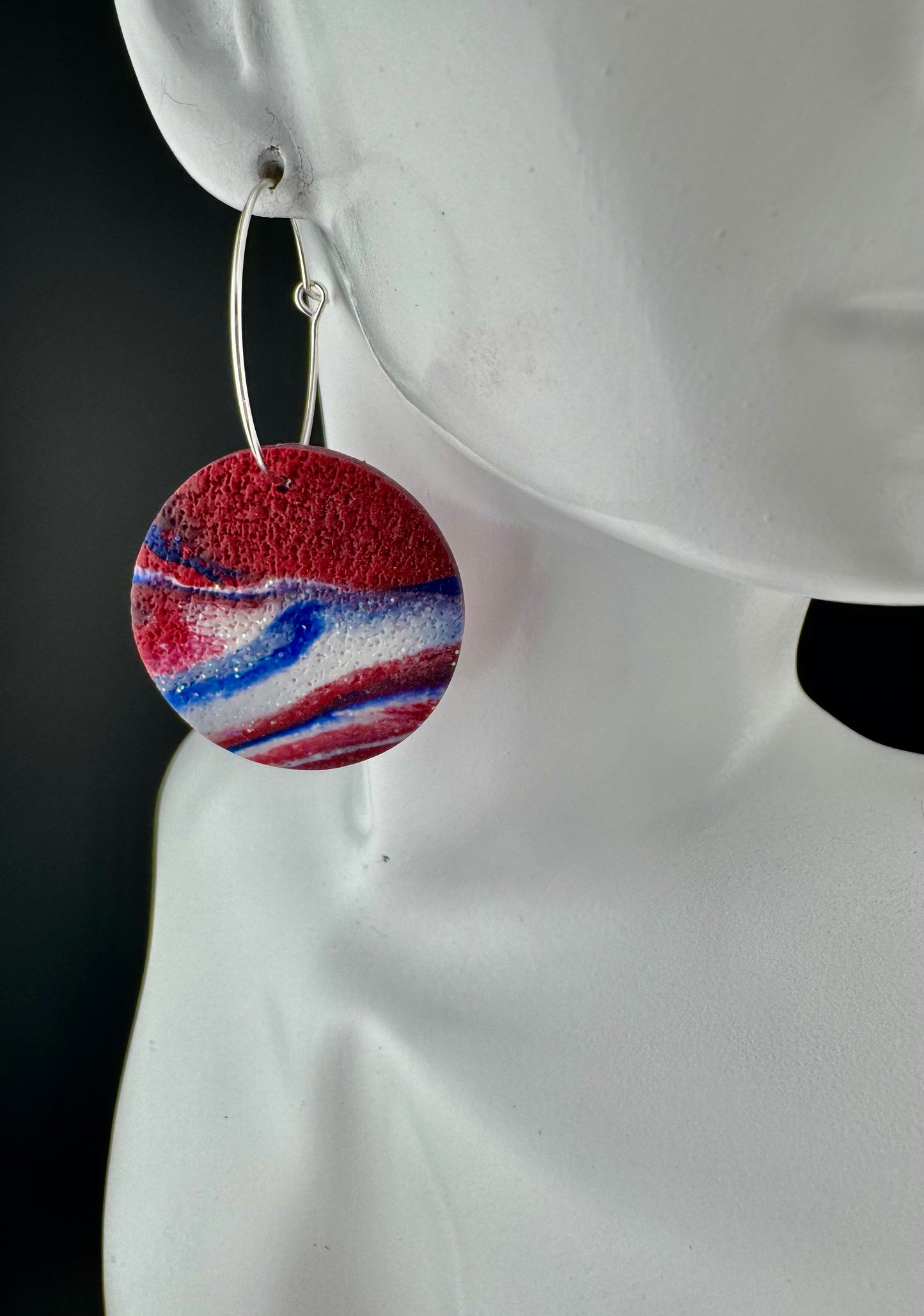 Represent Your School with these Tye-Dye Earring Hoops(Comes in Several Colors)