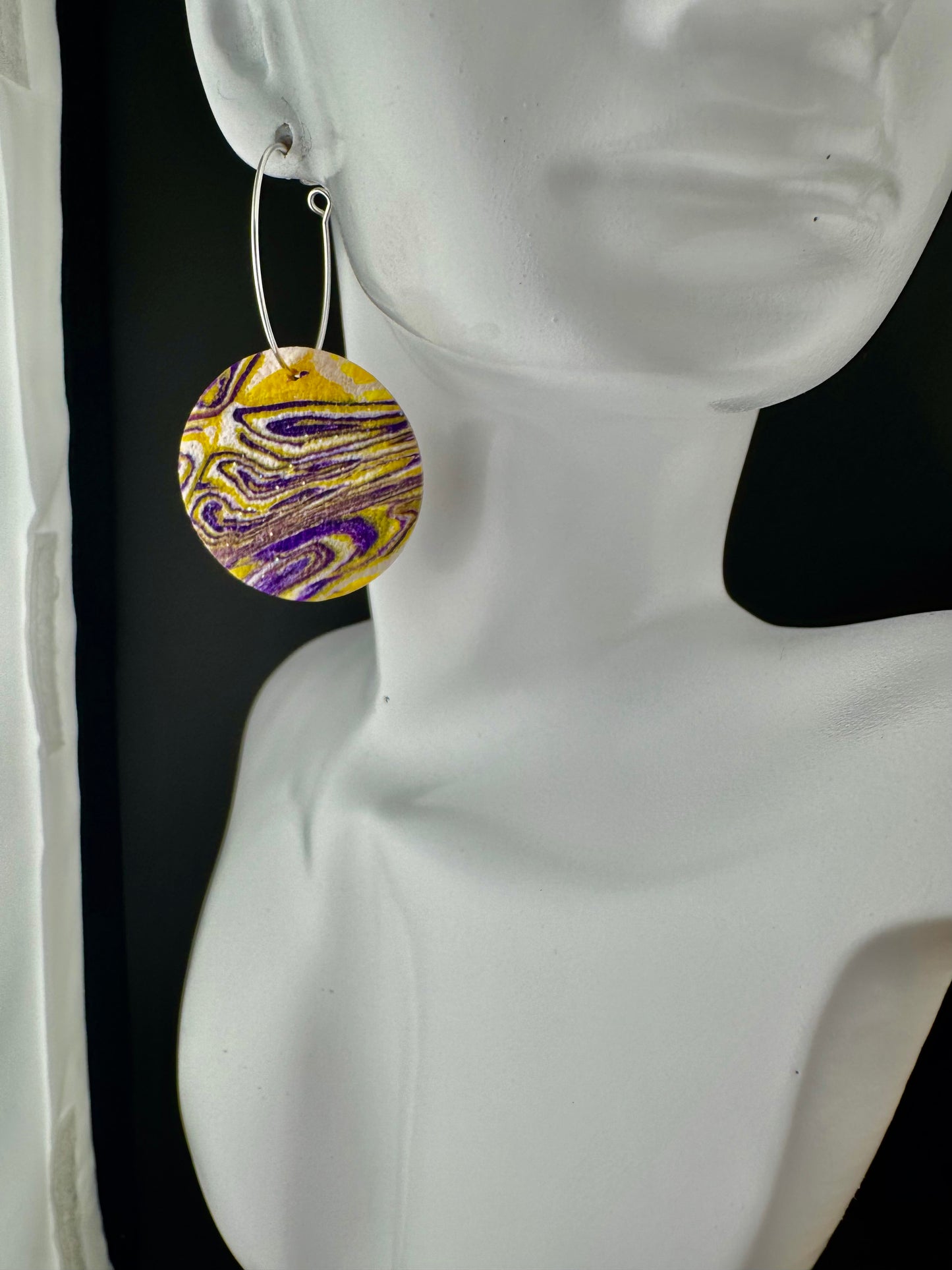 Represent Your School with these Tye-Dye Earring Hoops(Comes in Several Colors)