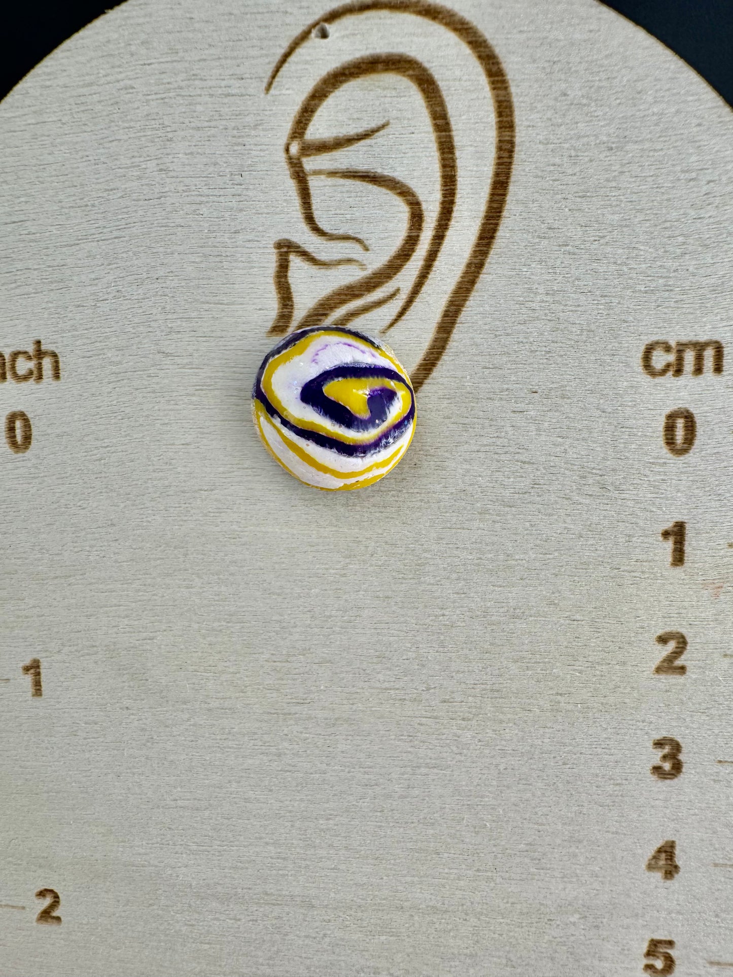 School Spirit Tye-Dye Cabachon Stud(Comes in Several Colors)