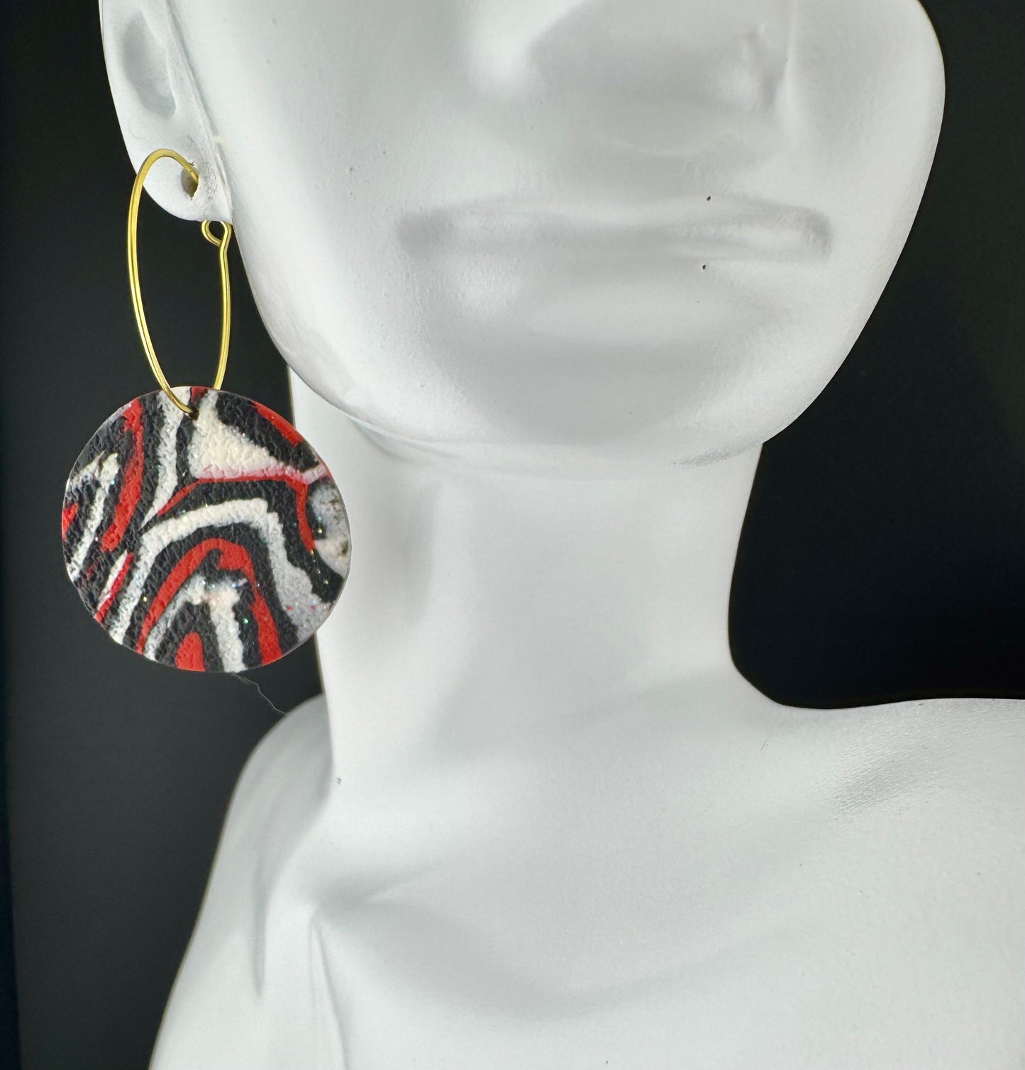 Represent Your School with these Tye-Dye Earring Hoops(Comes in Several Colors)