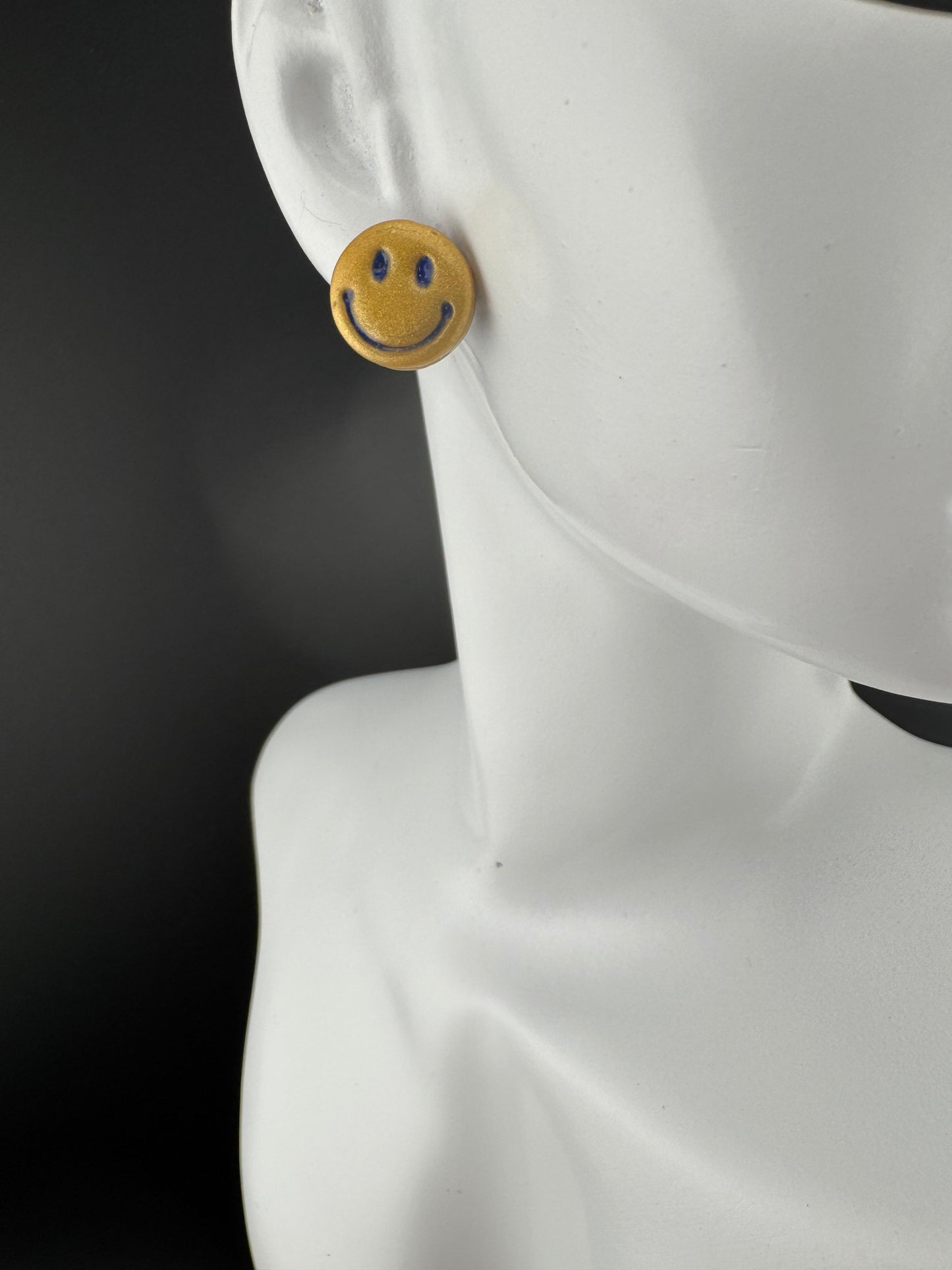 School Spirit Smiley face stud( Comes in Several Colors)