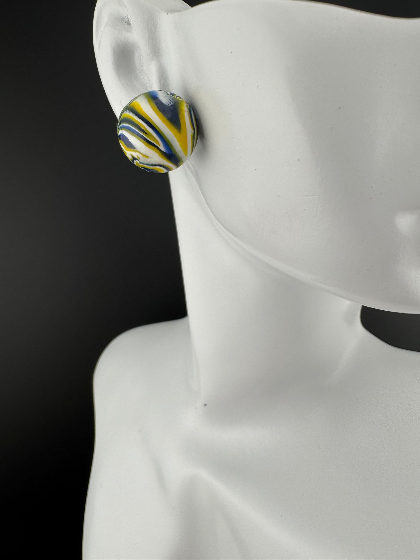 School Spirit Tye-Dye Cabachon Stud(Comes in Several Colors)