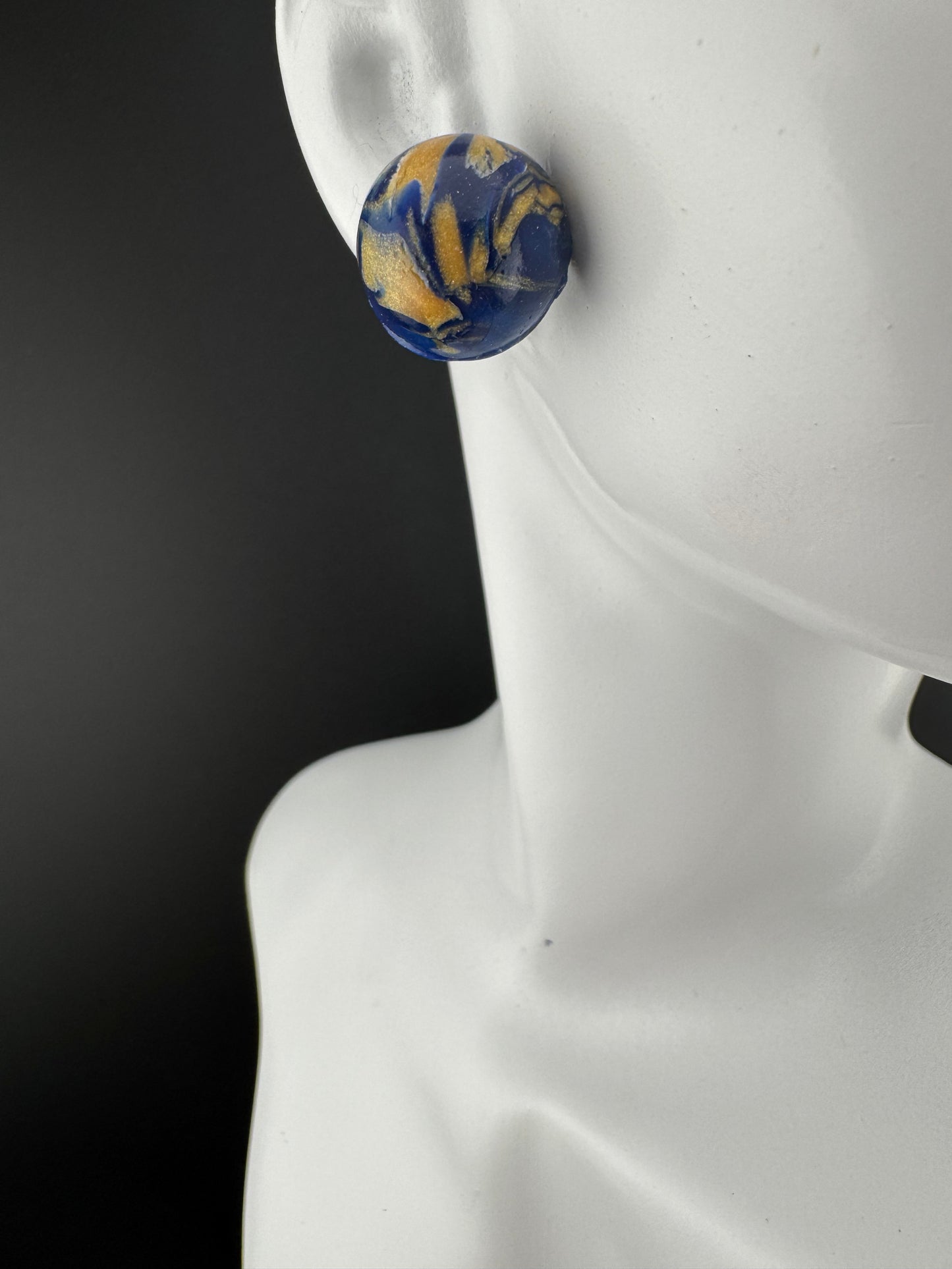 School Spirit Tye-Dye Cabachon Stud(Comes in Several Colors)