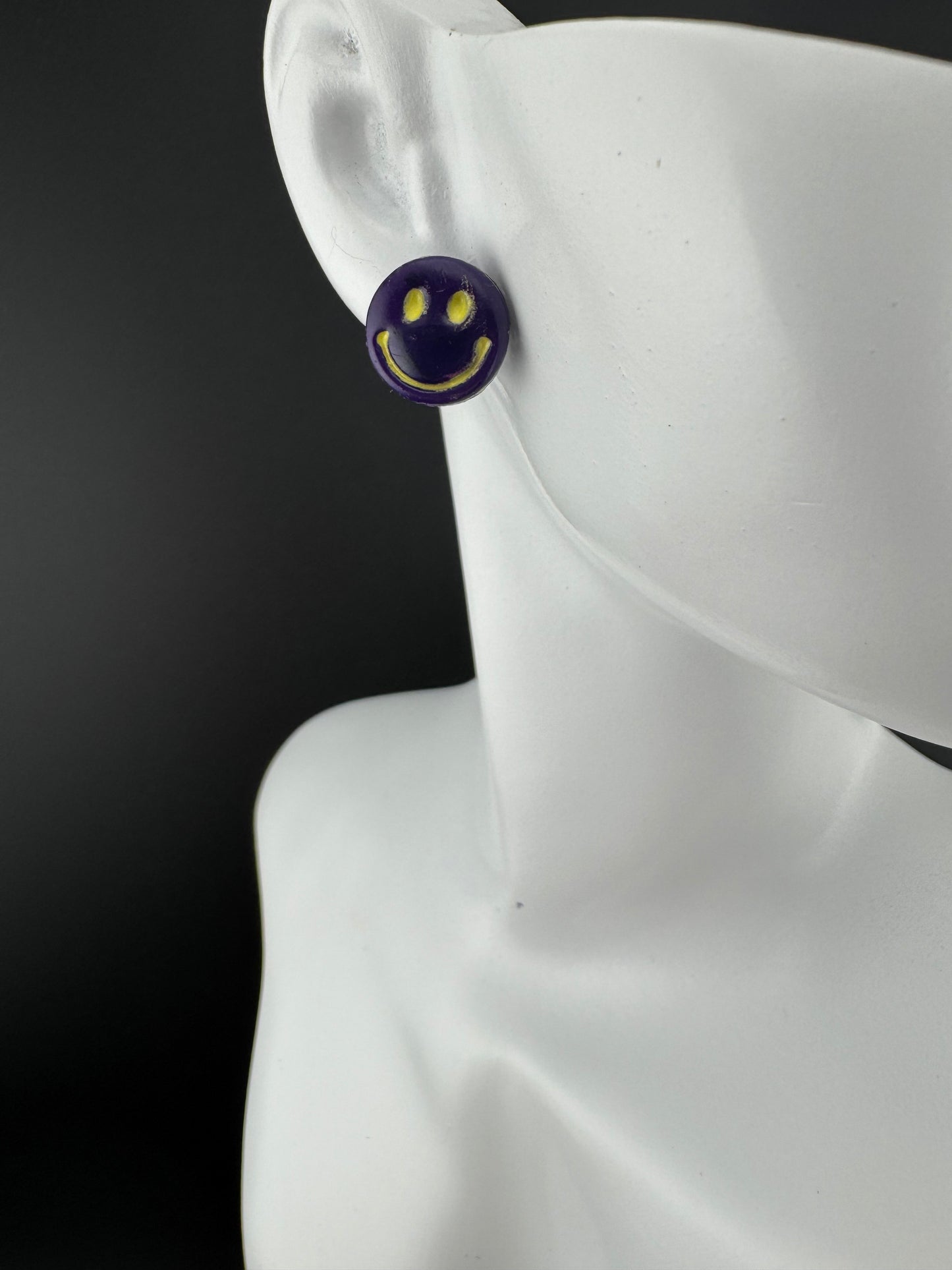 School Spirit Smiley face stud( Comes in Several Colors)