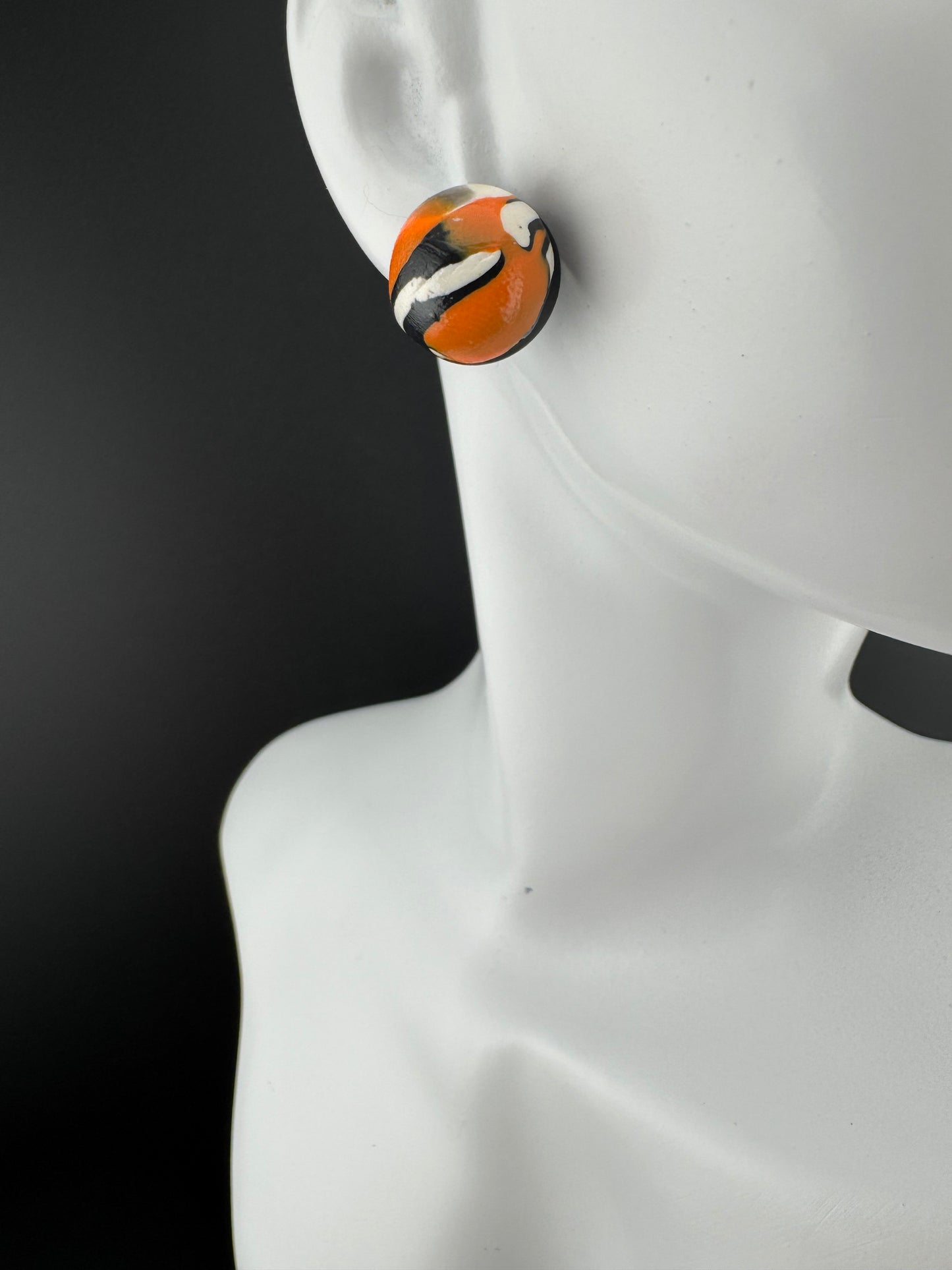 School Spirit Tye-Dye Cabachon Stud(Comes in Several Colors)