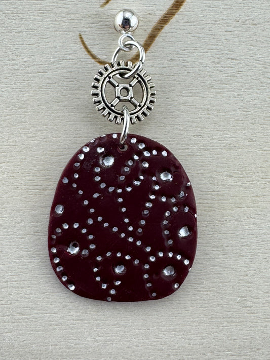 Alazarin Red Earring in Gold or Silver