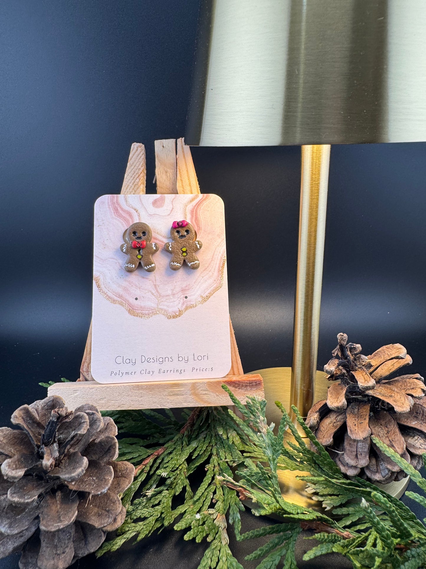 Sweet Gingerbread Boy and Girl Stud Earrings