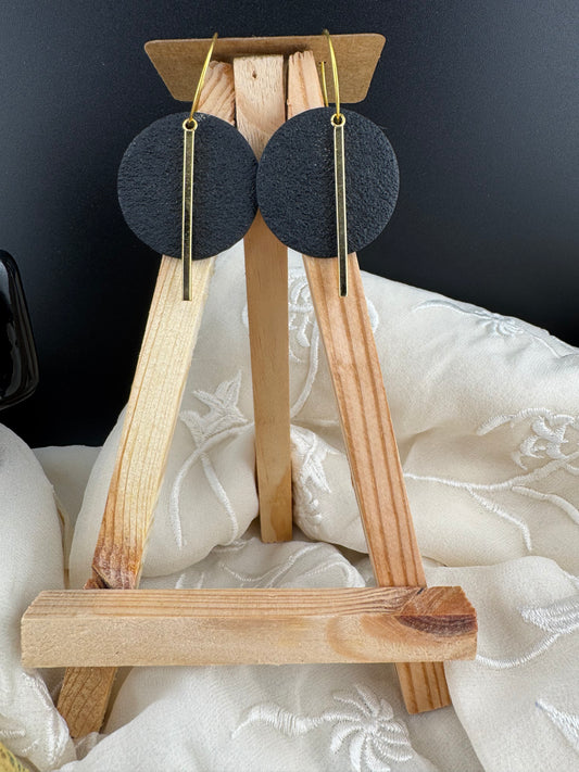 Neutral Dangle Earring- Gold or Silver Accent. 4 colors available.