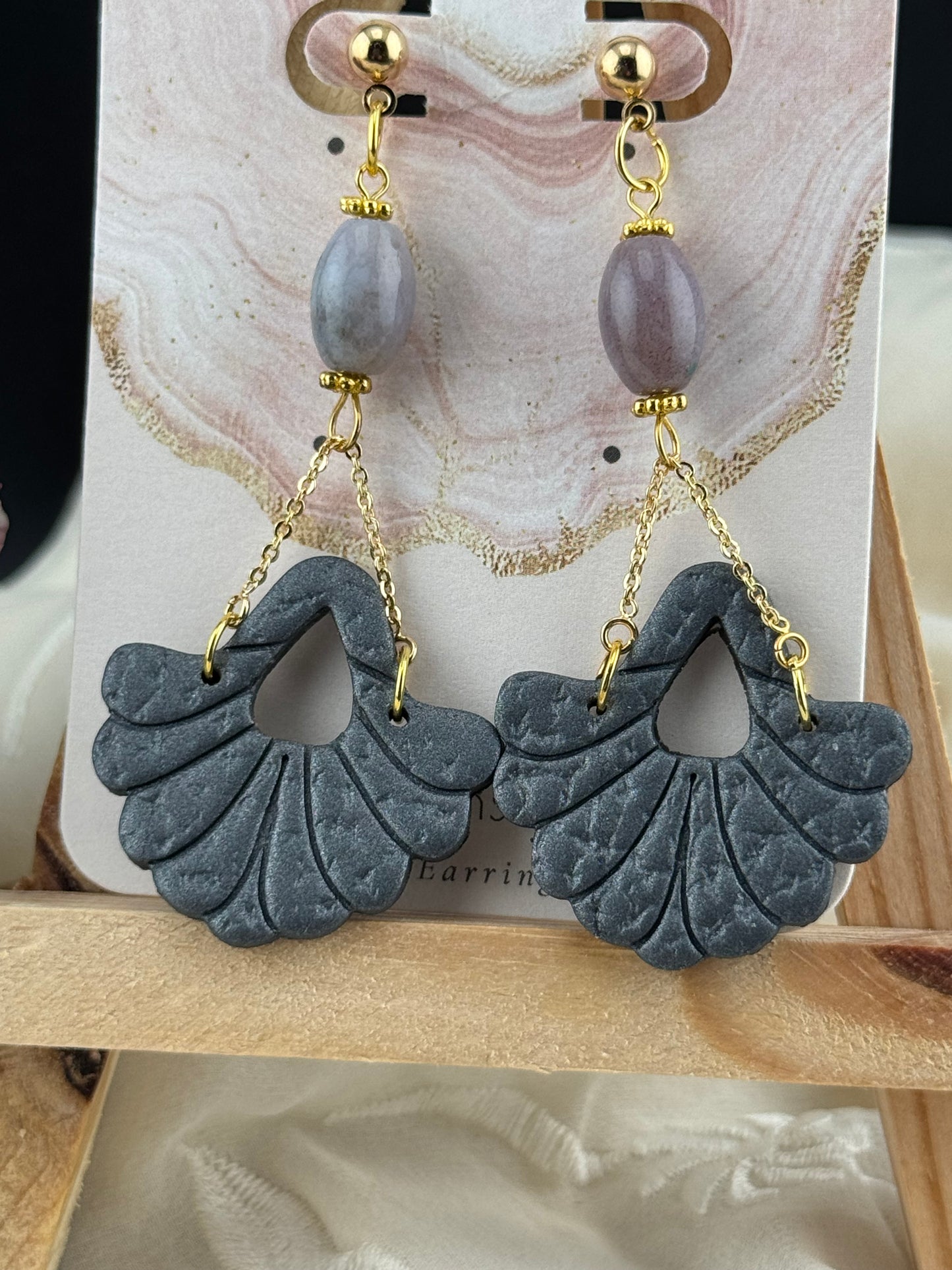 Boho Steel-Gray Earrings