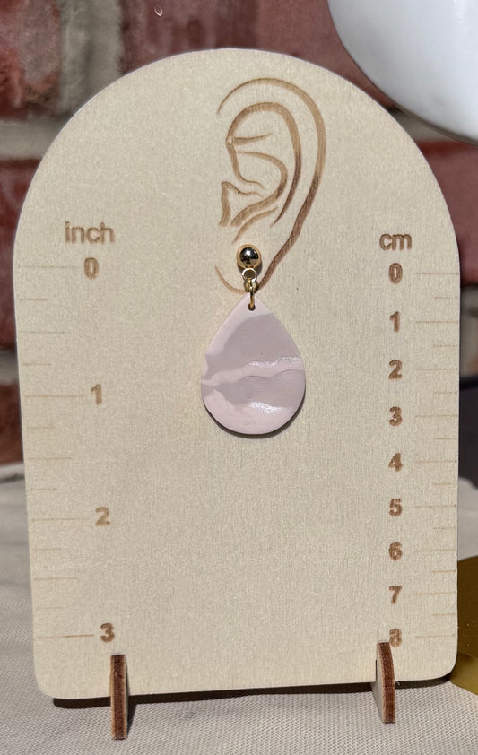 Petal Drop Marbled Polymer Clay earrings