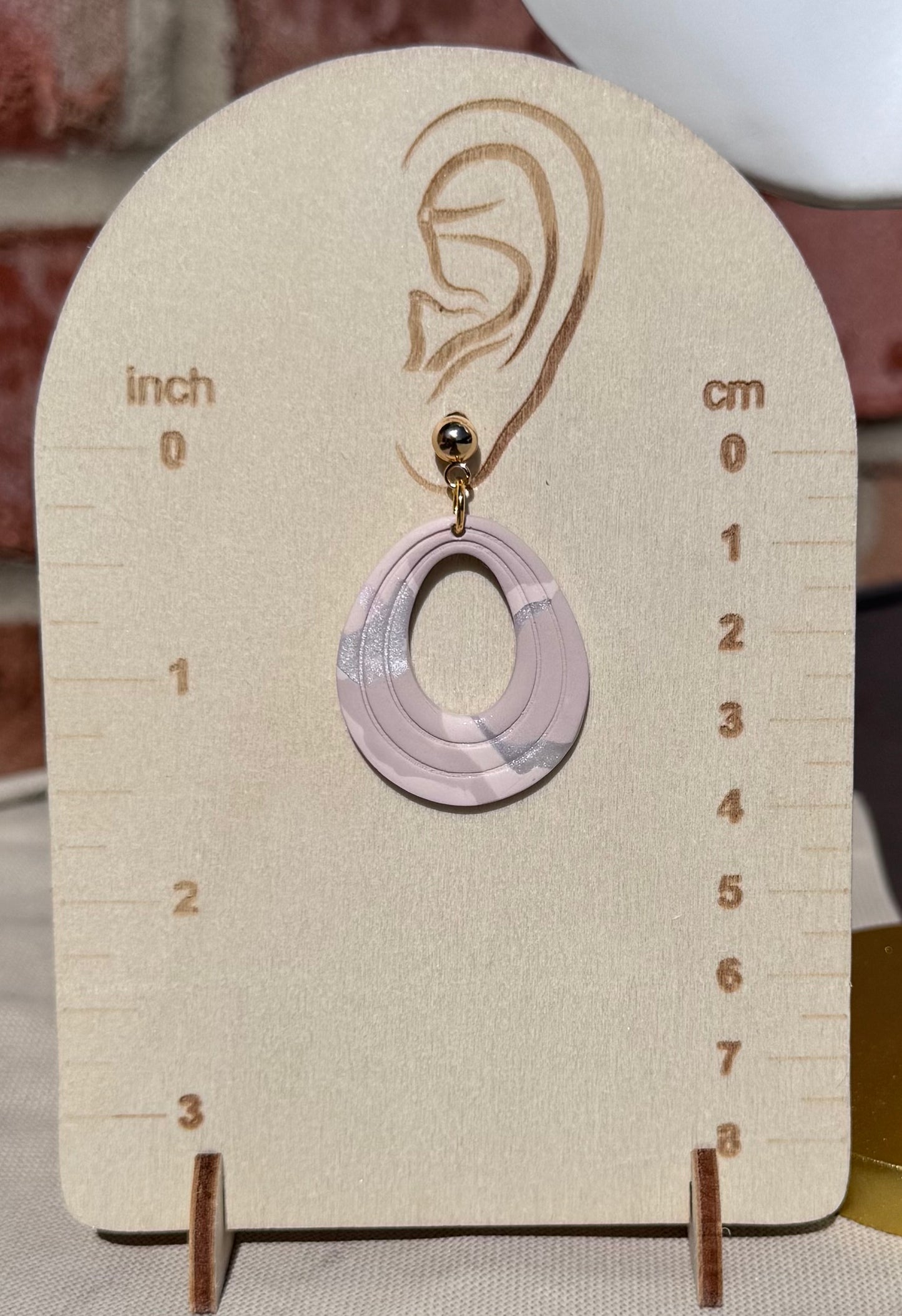 Petal Drop Marbled Polymer Clay earrings