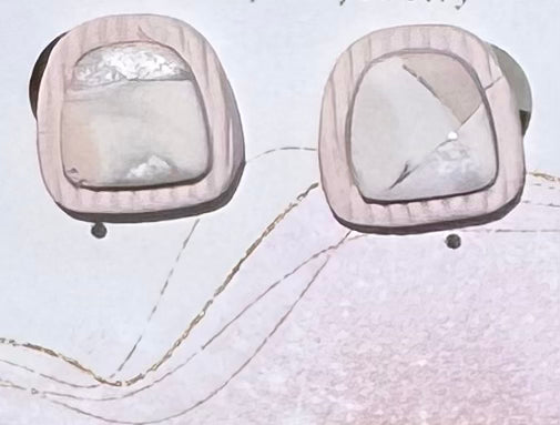 Mini Blossom Taupe Marbled Studs