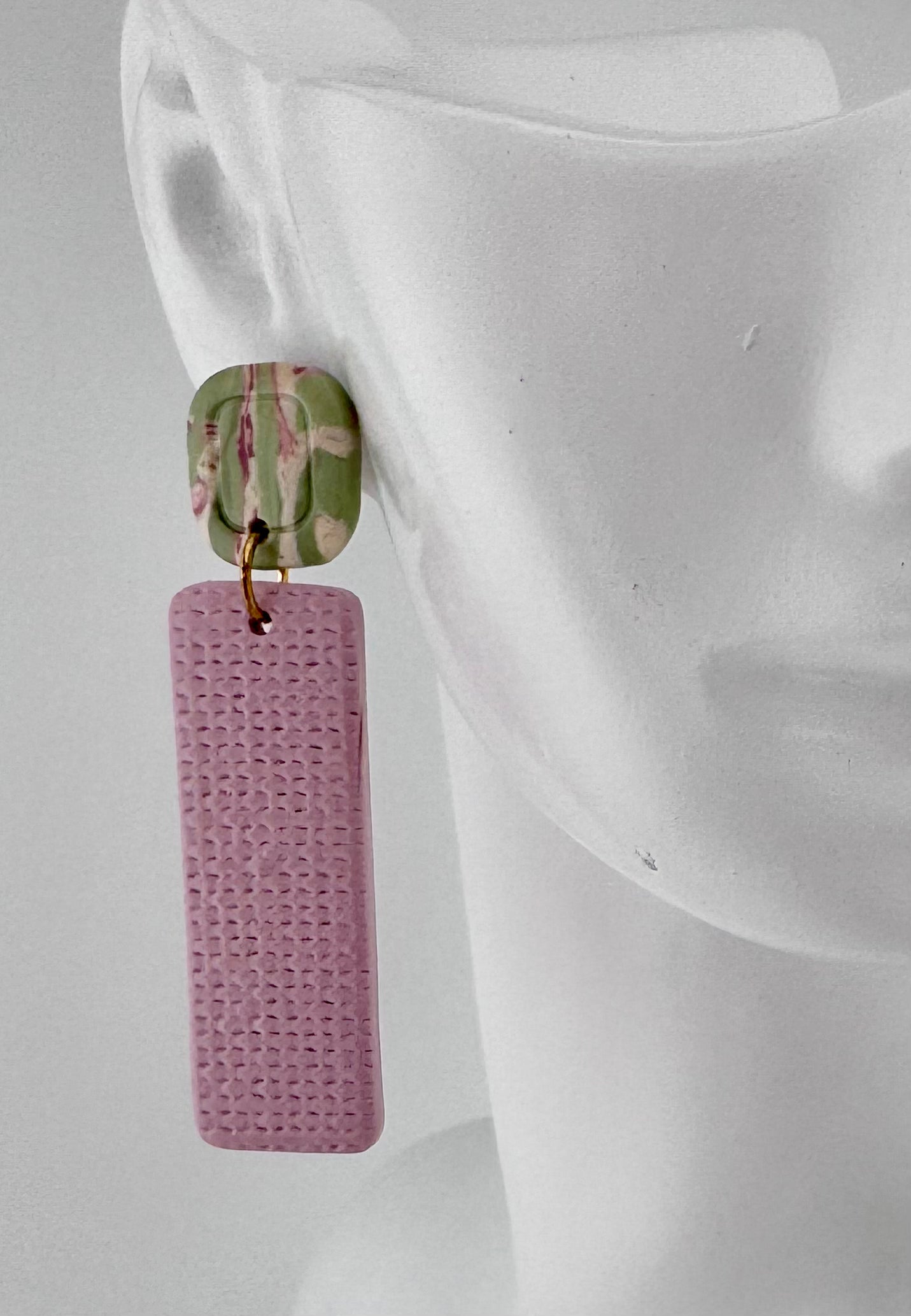 Marbled Garden Pearl Drop Earrings