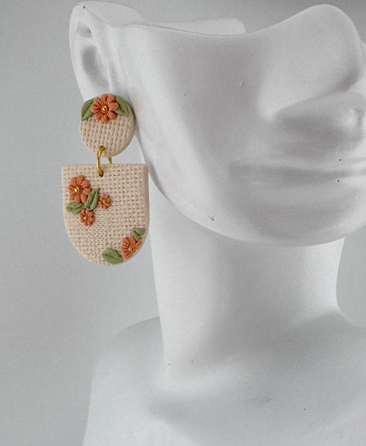 Garden Trellis Floral Drop Earrings