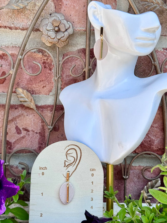 Beige Oval Textured Drops