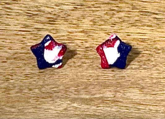 Patriotic Star Stud Earrings