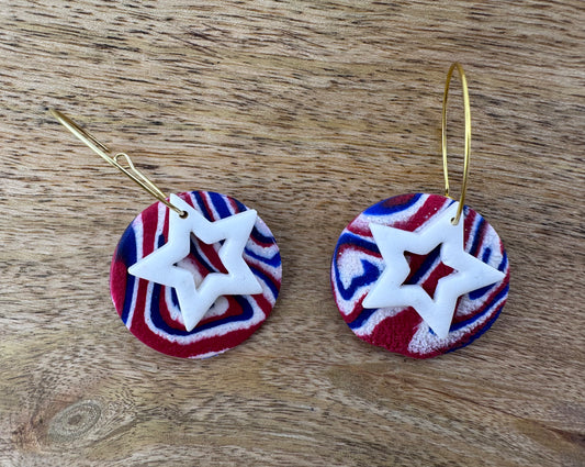 Liberty Star Hoop Earrings