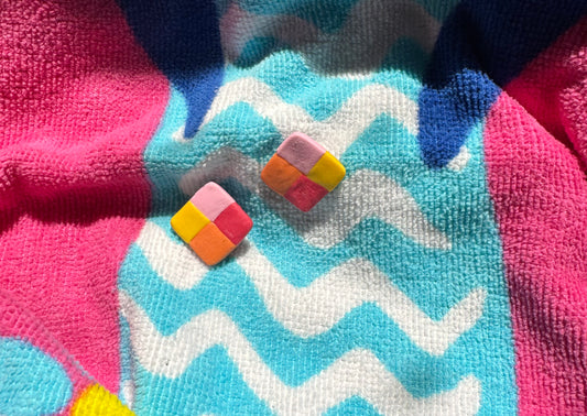 Slushie Square Stud Earrings