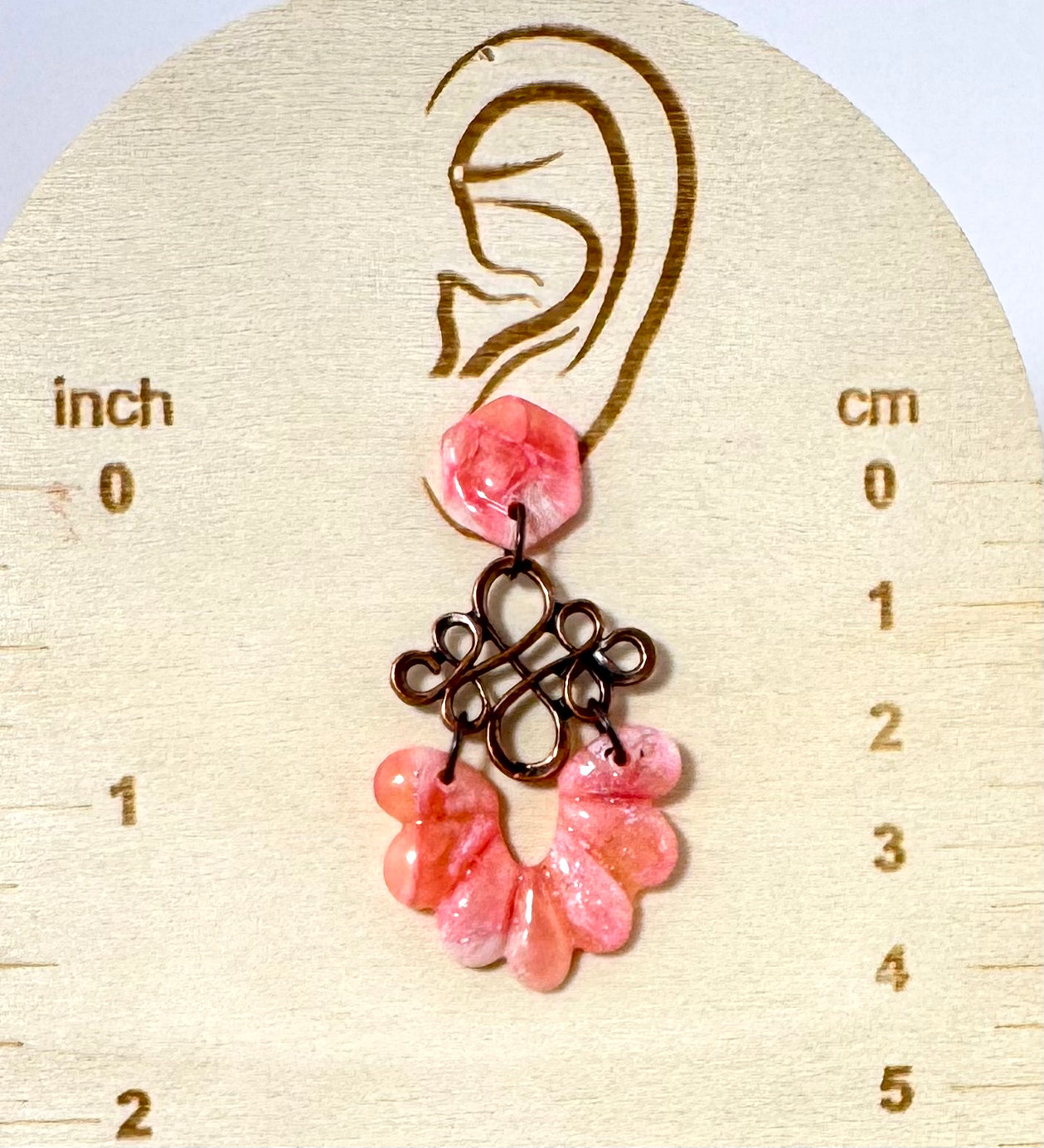Rose Quartz Filigree Earrings