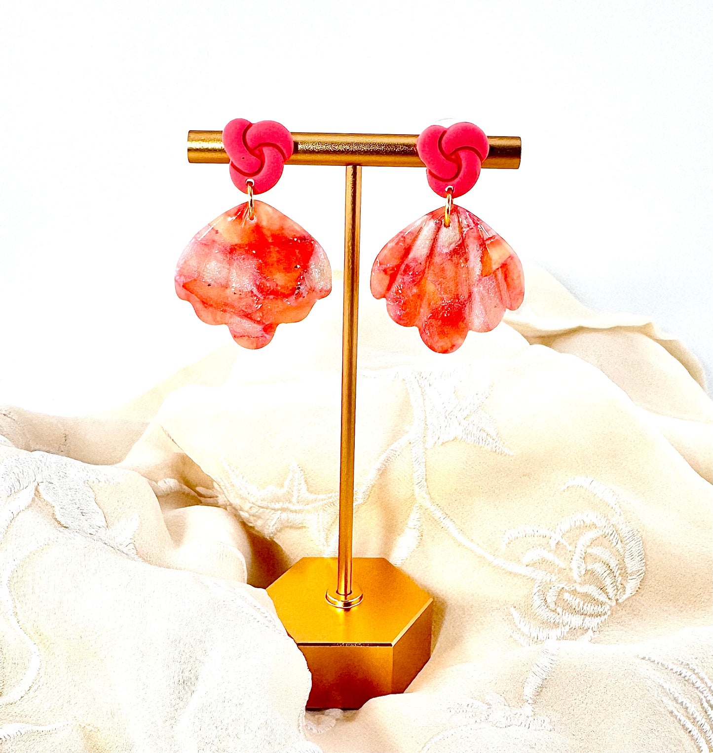 Rose Quartz Blossom Earrings