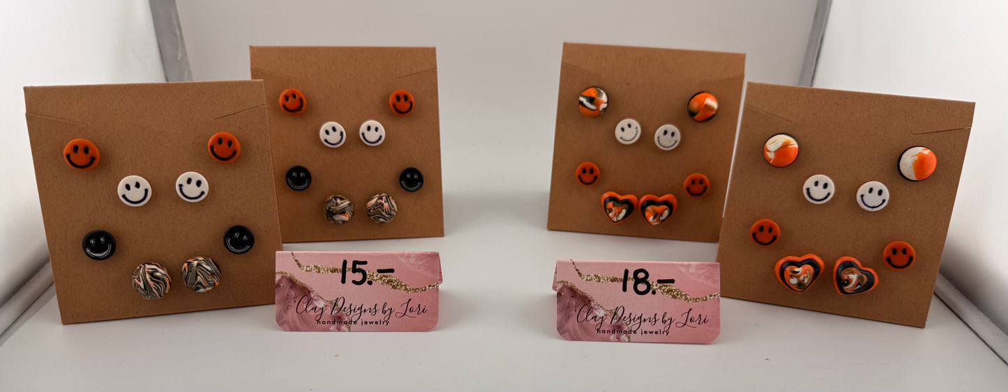 Pirate or Bengal Stud Packs Marbled Cabachons