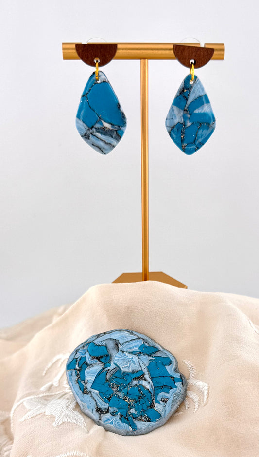 Turquoise Series-Turquoise Drop Earrings