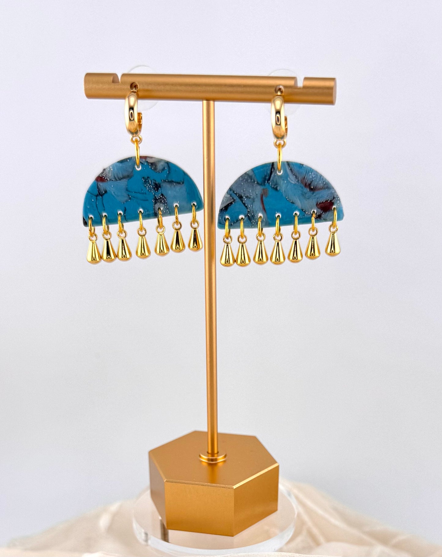 Turquoise series- Turquoise Fringe Earrings