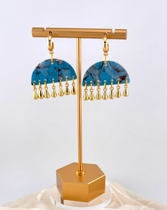 Turquoise series- Turquoise Fringe Earrings