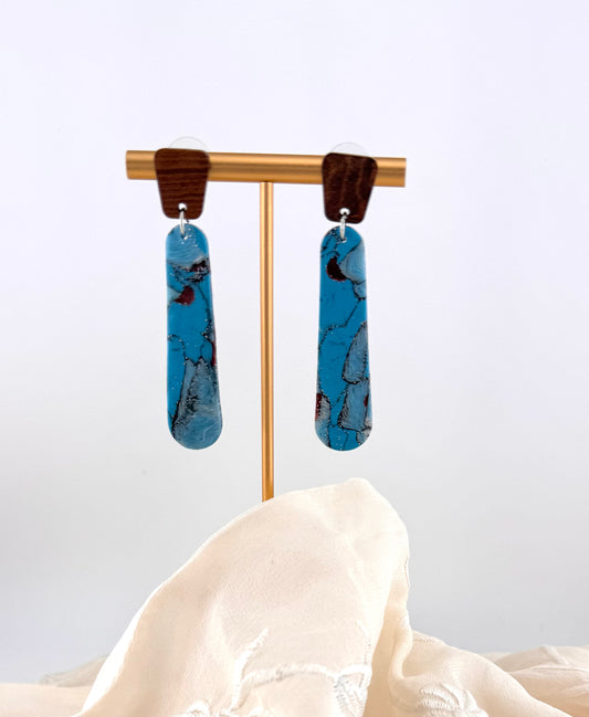 Turquoise Series-Turquoise Column Earrings
