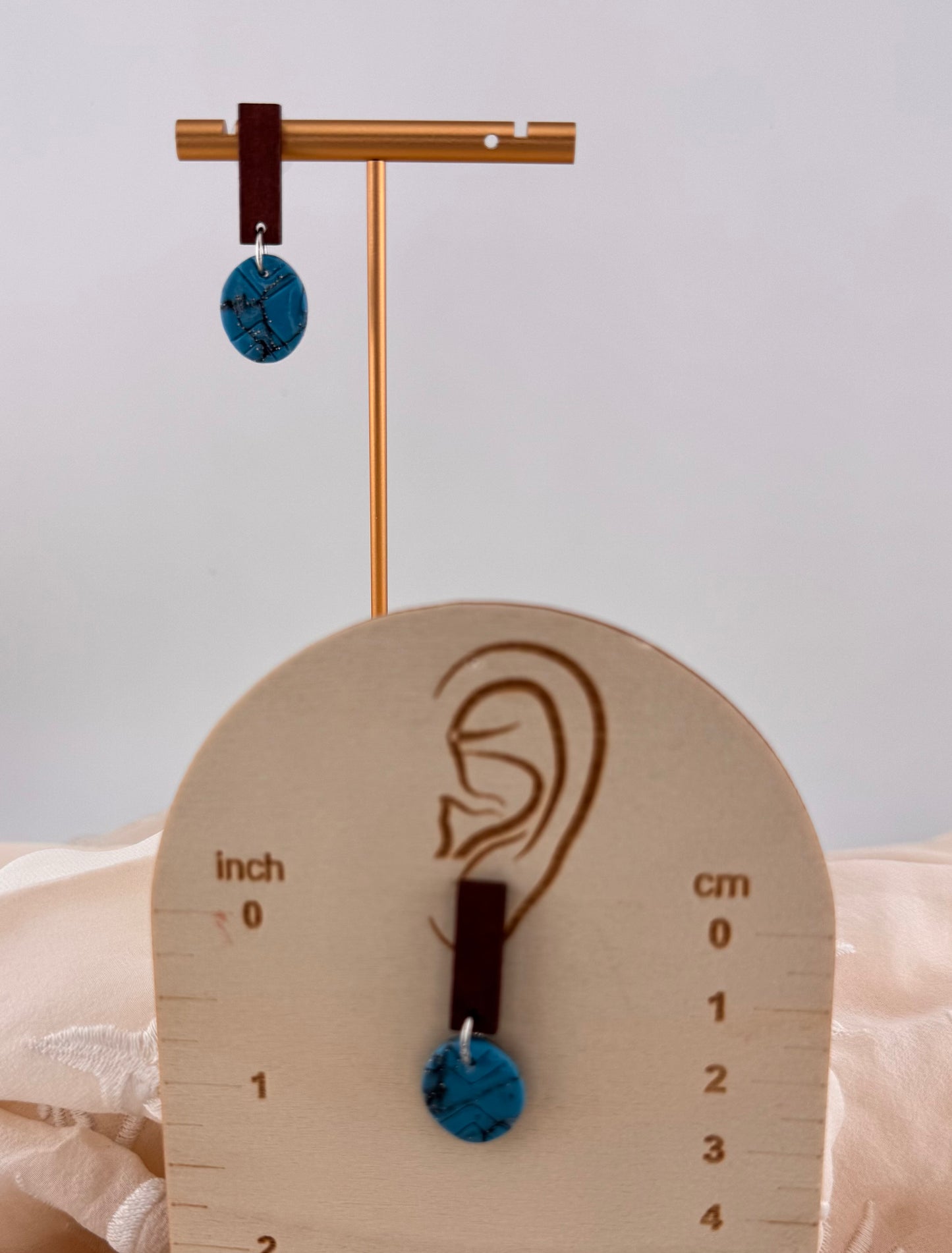 Turquoise Series- Turquoise Modern Circle Drop Earrings