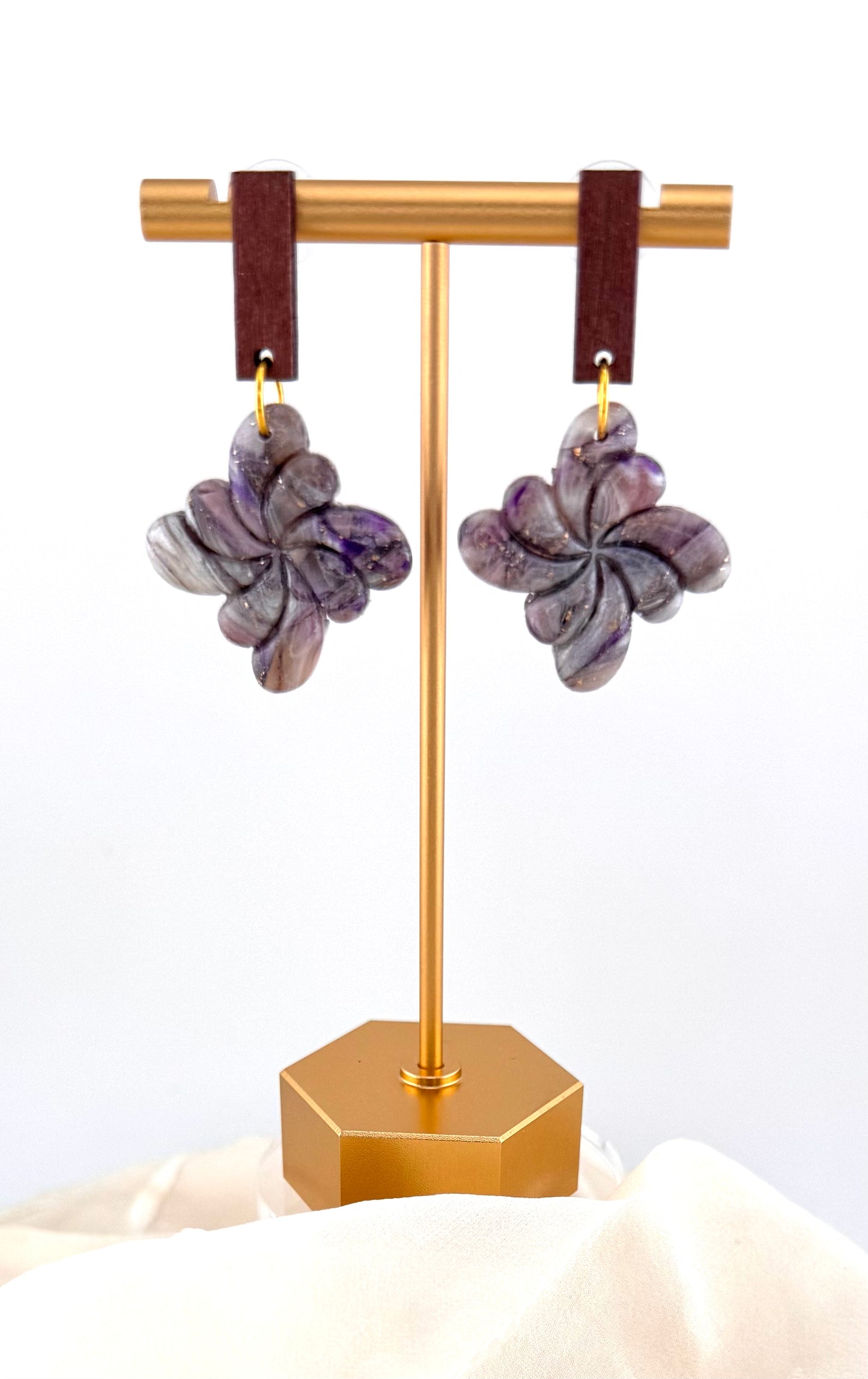 Amethyst Series- Amethyst Petal Drop Earrings