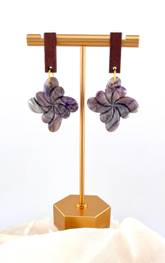 Amethyst Series- Amethyst Petal Drop Earrings