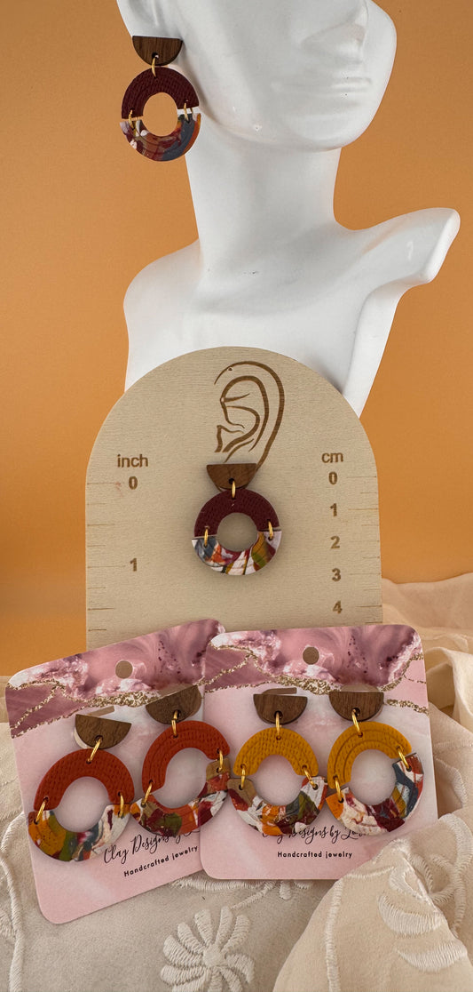 Modern Mosaic Arch drop earrings
