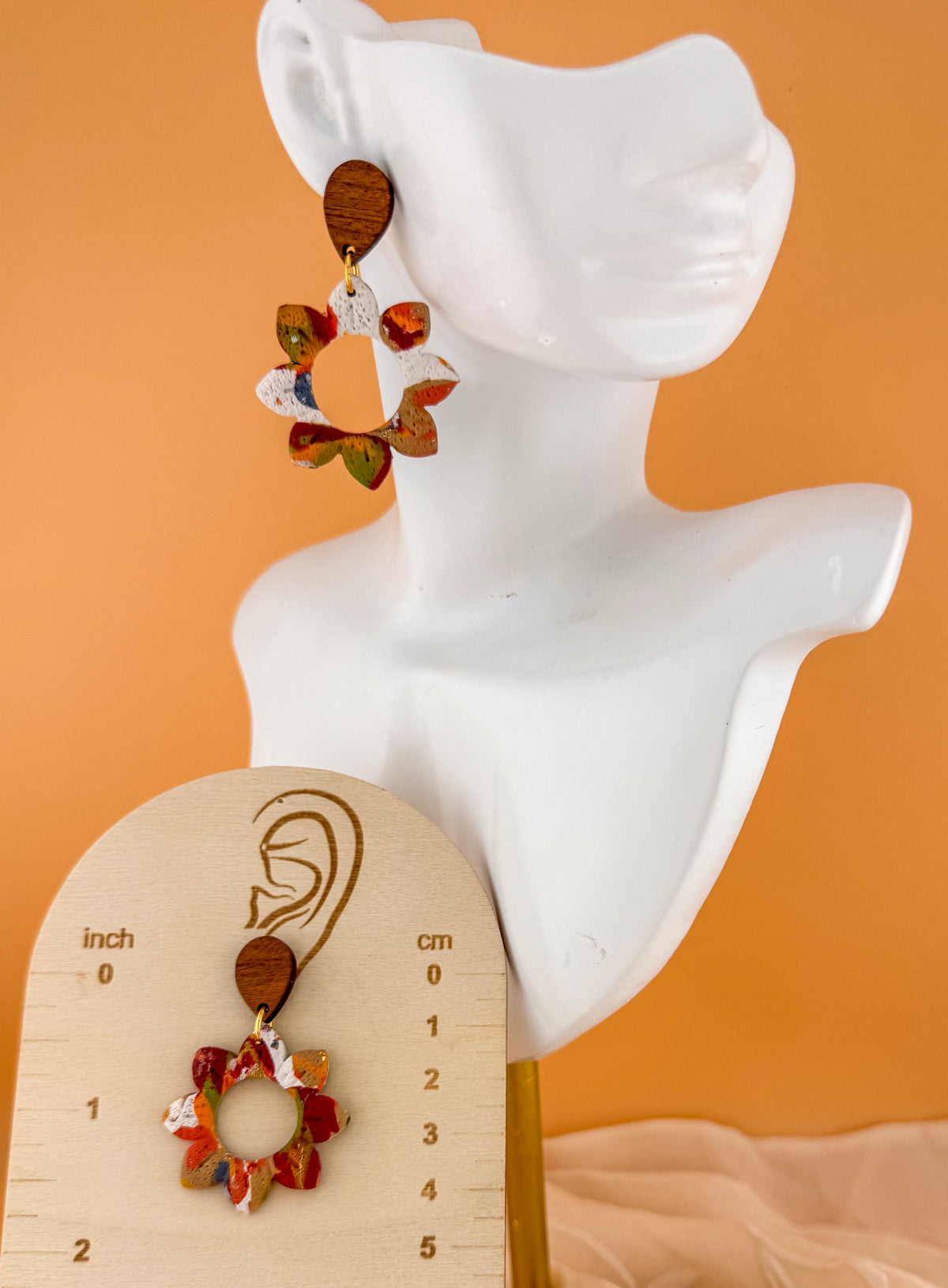 Autumn Confetti Blooms drop earrings